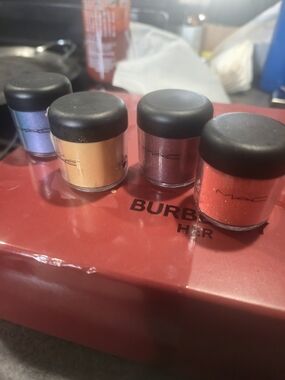 MAC Cosmetics Loose Pigment Set — Blue, Gold, Plum, Coral
